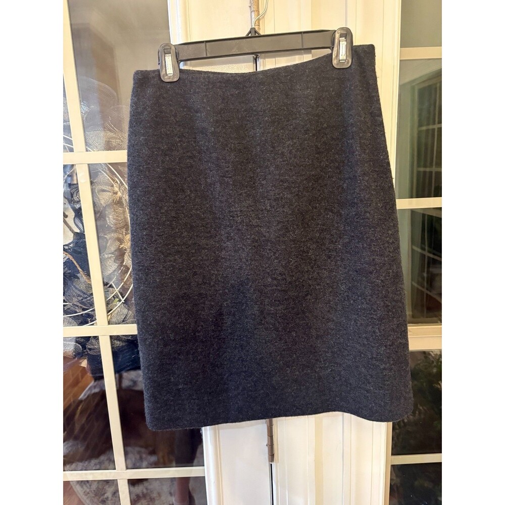 Brooks Brothers Charcoal Gray Wool Pencil Skirt- 8